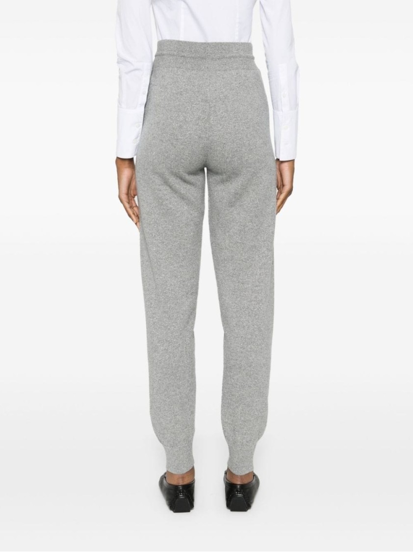 Fabiana Filippi Tapered Leg Pants With Elastic Waistband In Gray