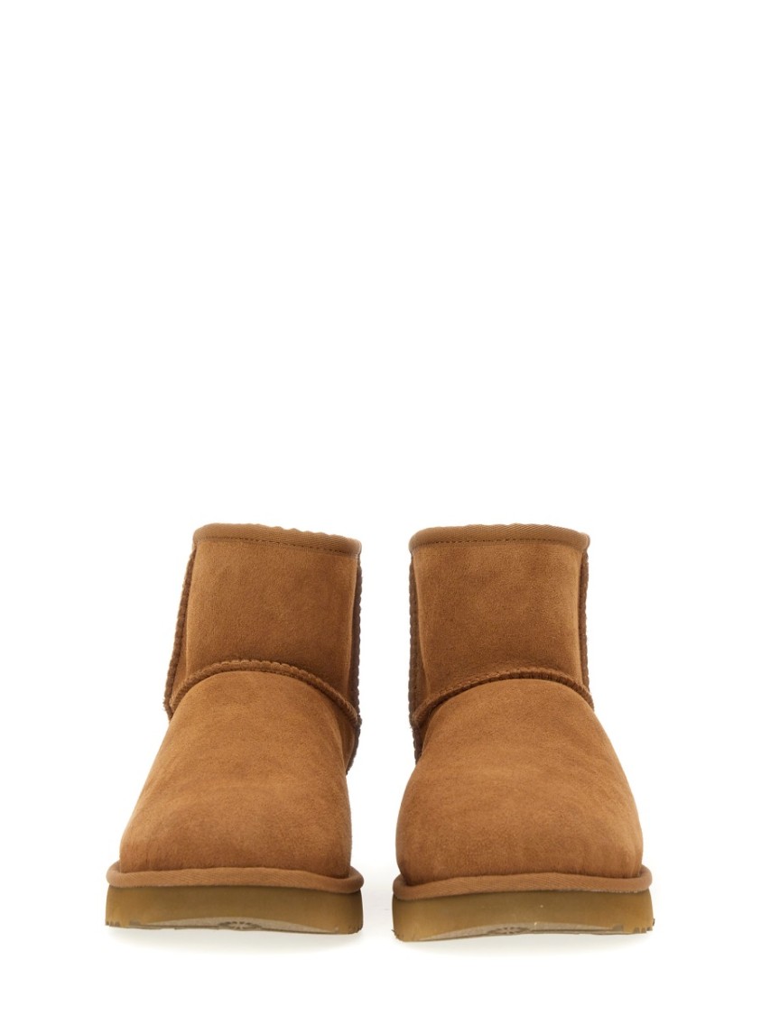 Ugg 10mm Mini Classic Ii Shearling Boots In Brown