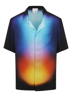 Casablanca White Organic Cotton Mountains Waves Screen T