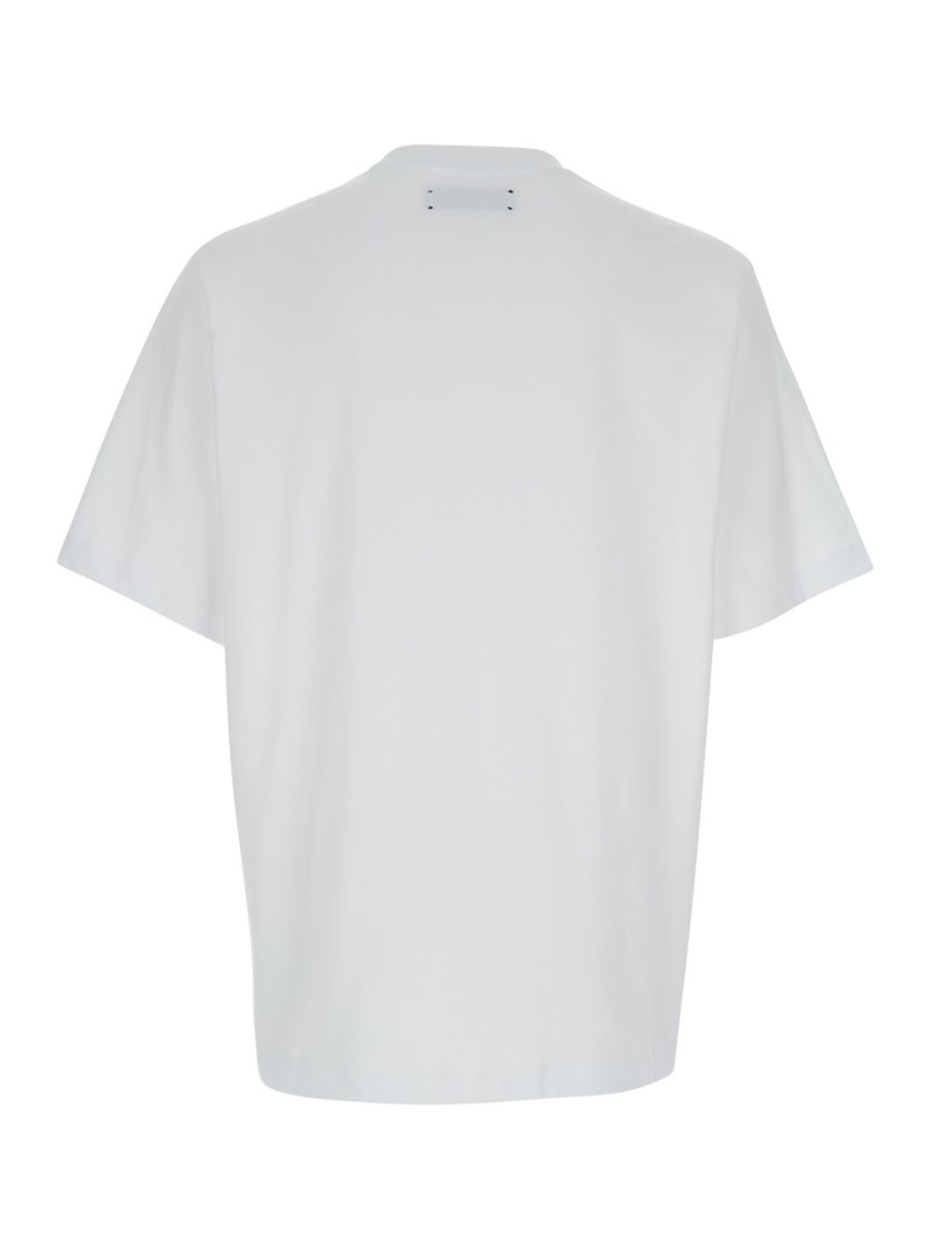 Shop Amiri White T-shirt With Logo Lettering Print