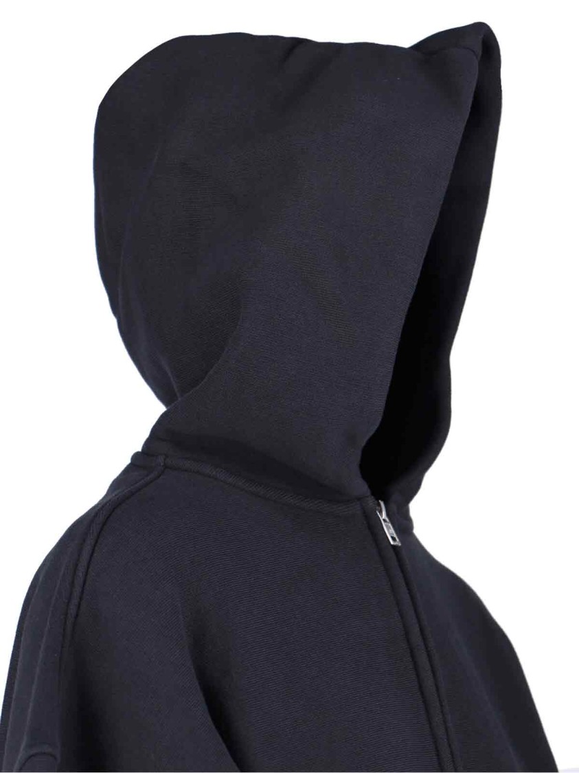 Alexander Wang Womens Faded Black Brand-patch Cropped Cotton-jersey Hoody In Black