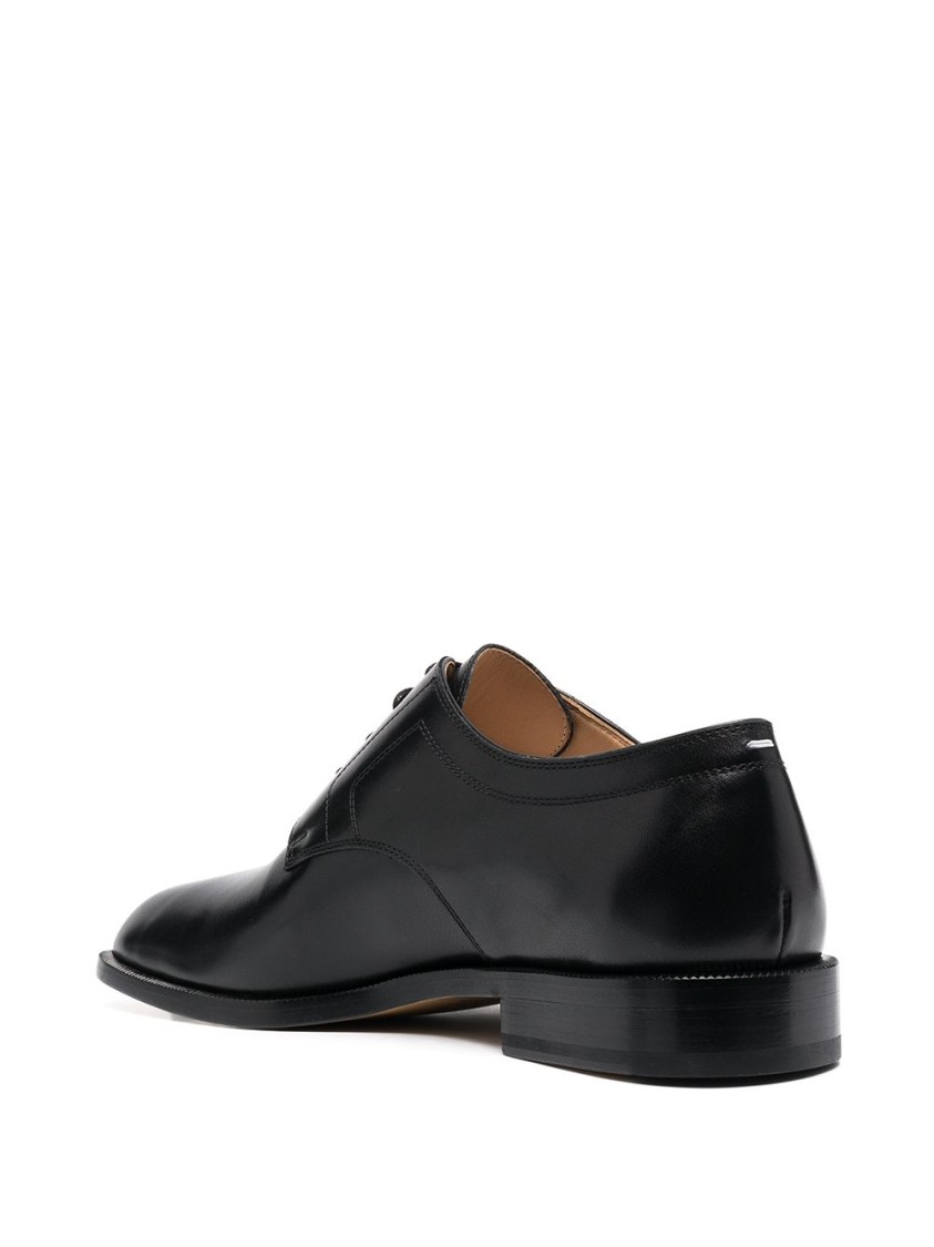 Maison Margiela Brown Tabi Lace-up Oxfords In Black