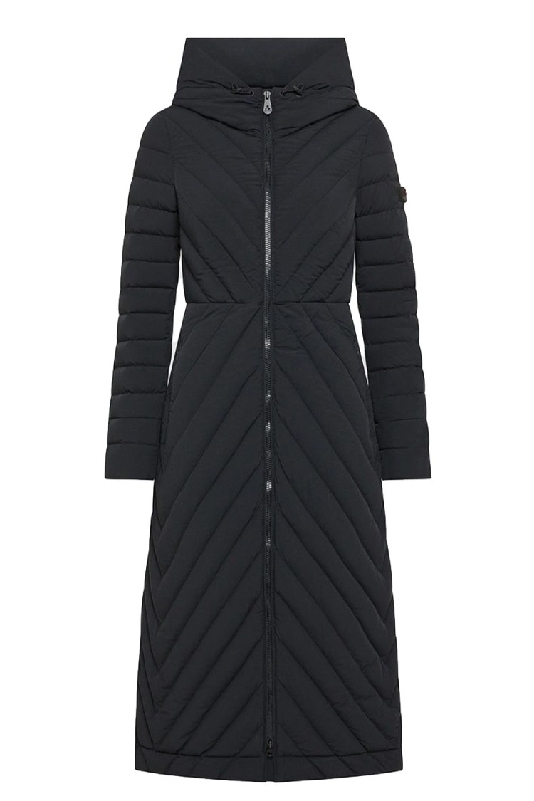 Peuterey Hooded Quilted Jacket With Diagonal Stitching