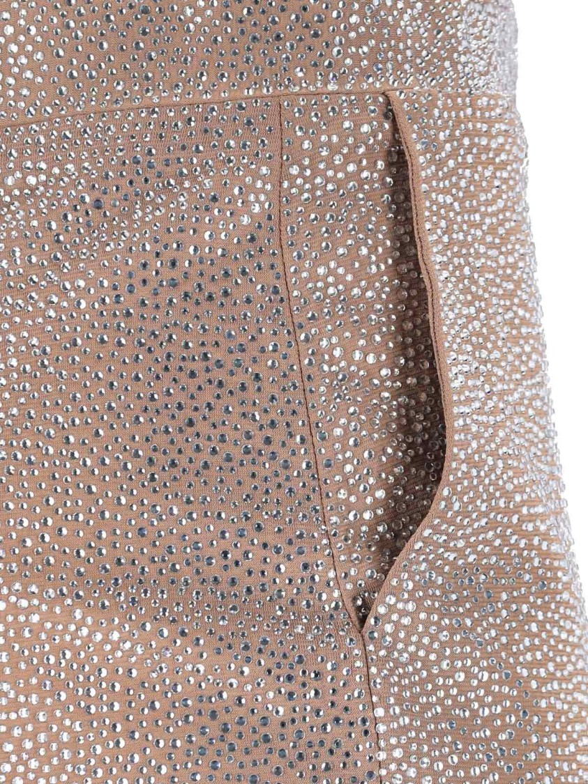 Giuseppe Di Morabito Metallic Finish Skirt With Back Slit And Side Pockets