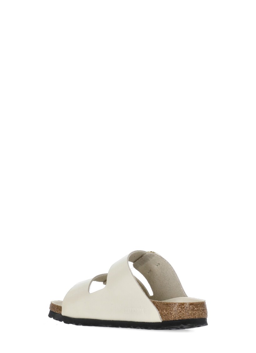 Shop Birkenstock Ivory Arizona Big Buckle Sandals In Neutrals