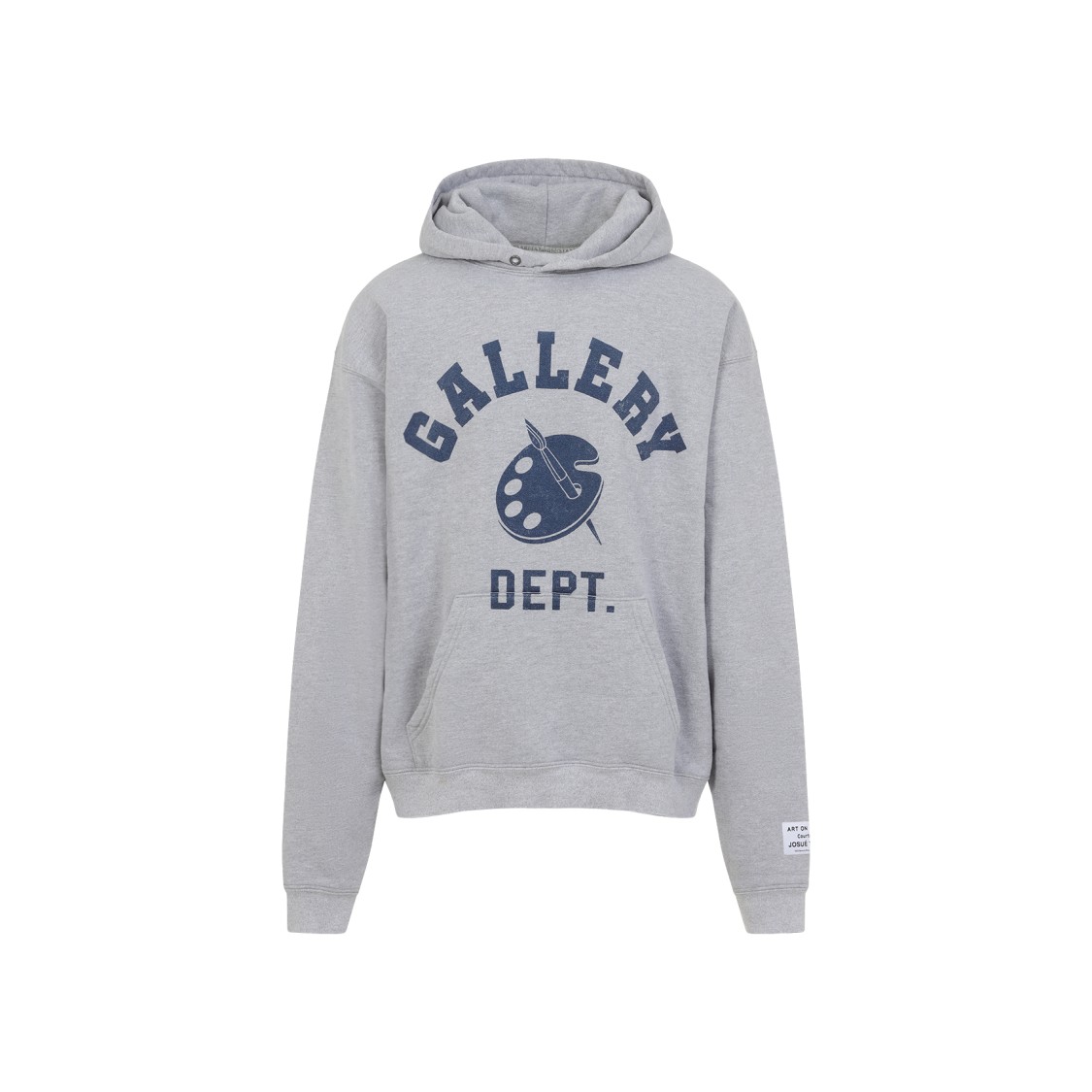 Gallery Dept. Hooded Grey Sweatshirt With Bold Graphic Print In Grey