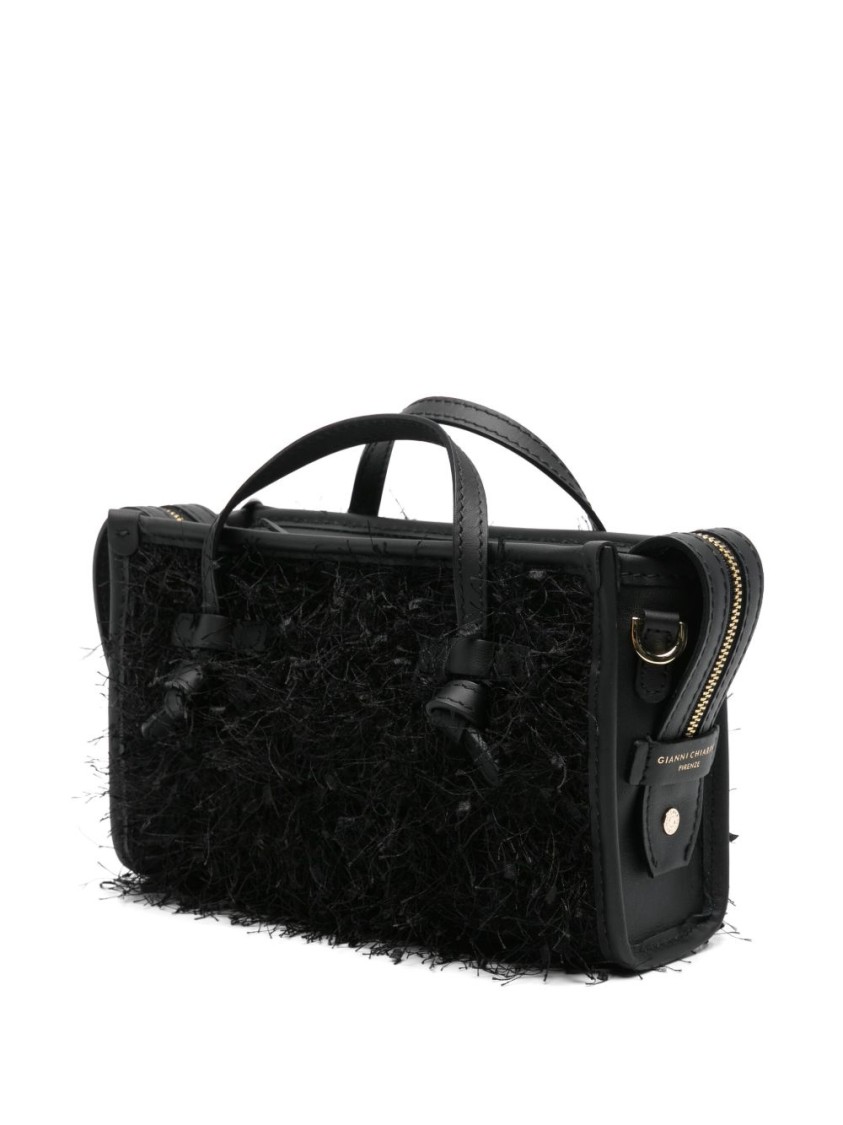 Gianni Chiarini Black Textured Shopper Bag With Dual Handles