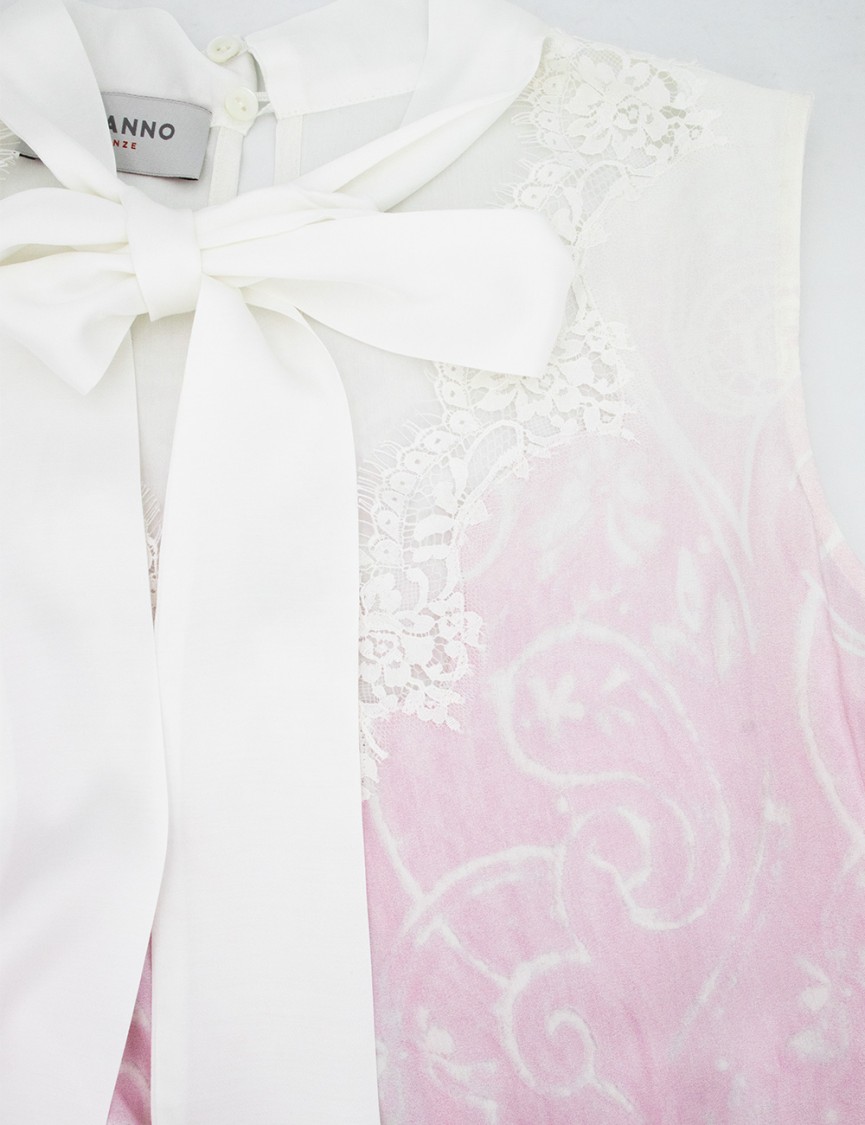 Ermanno Firenze Pink Lace Viscose Jumpsuit In Pink