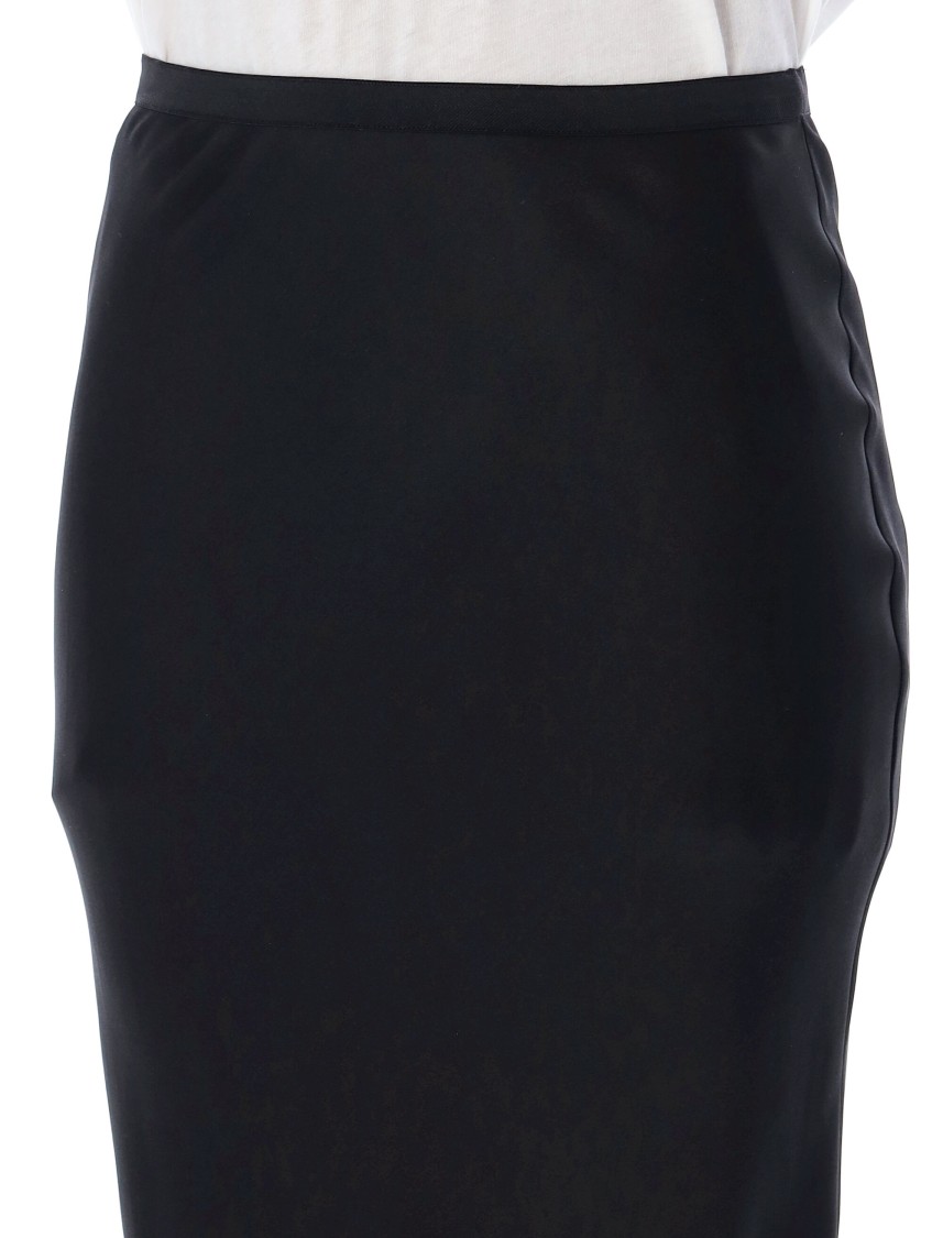 Anine Bing Iron-coloured Silk Skirt Bar In Black