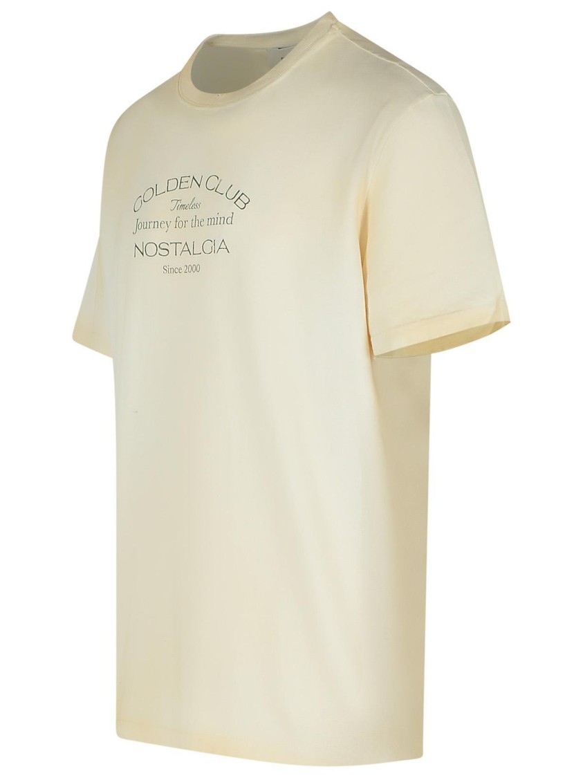 GOLDEN GOOSE GOLDEN GOOSE 'GAUZE' CREAM COTTON T-SHIRT