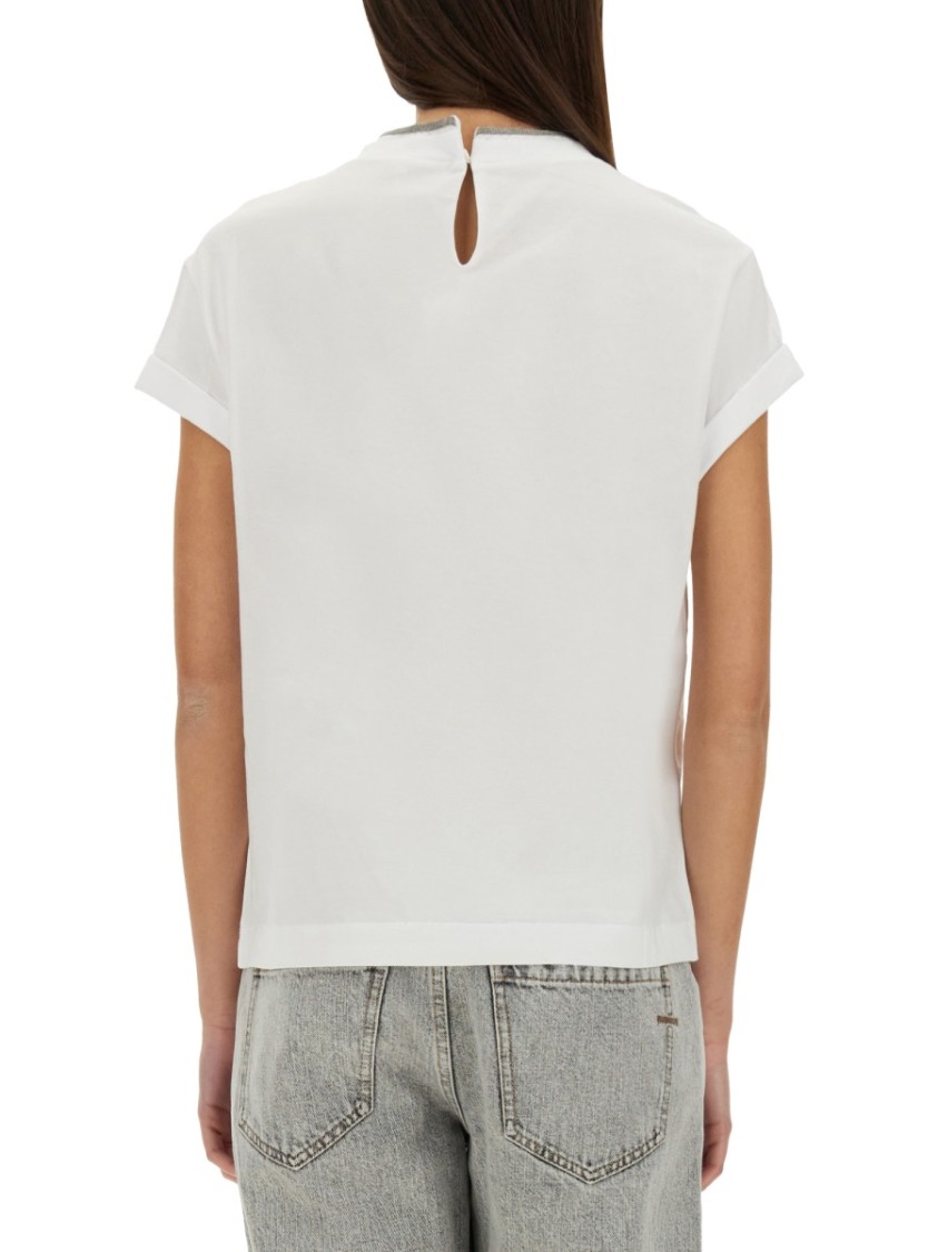 Brunello Cucinelli Cotton Jersey T-shirt In White
