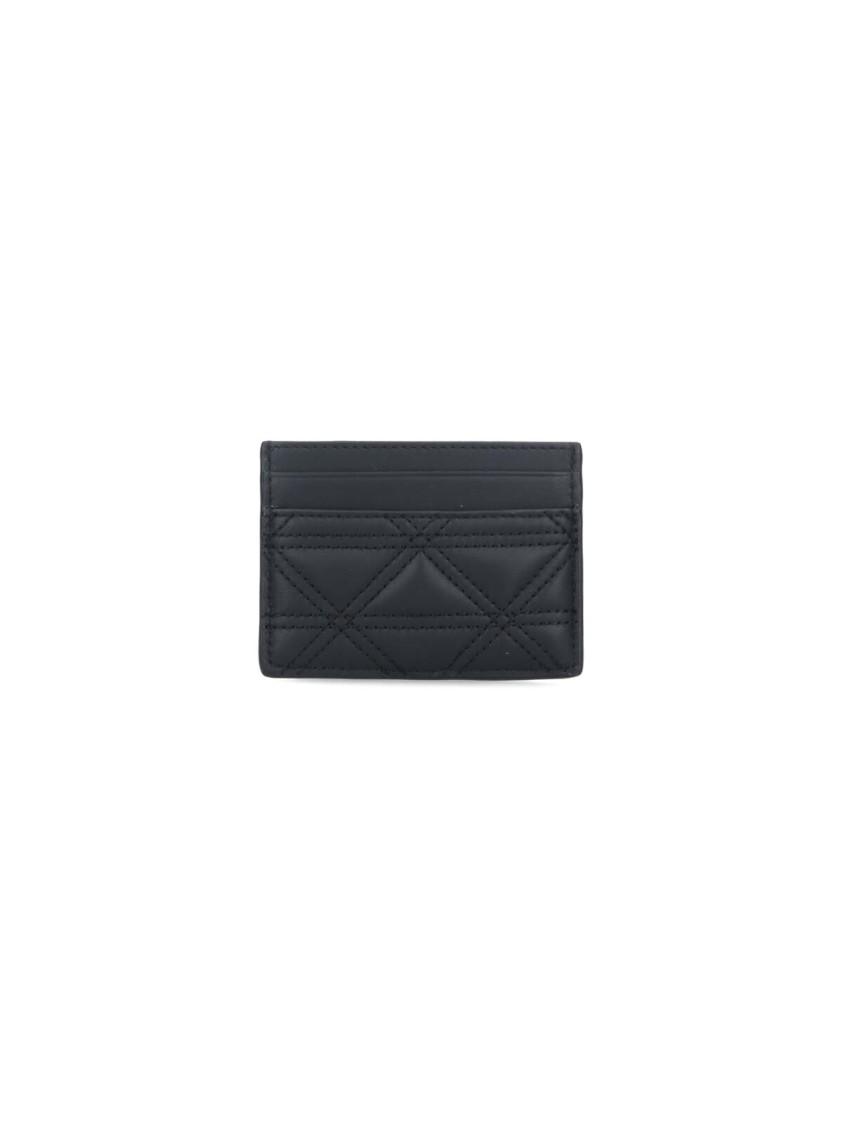Shop Vivienne Westwood Quilted 'orb' Card Holder – Black