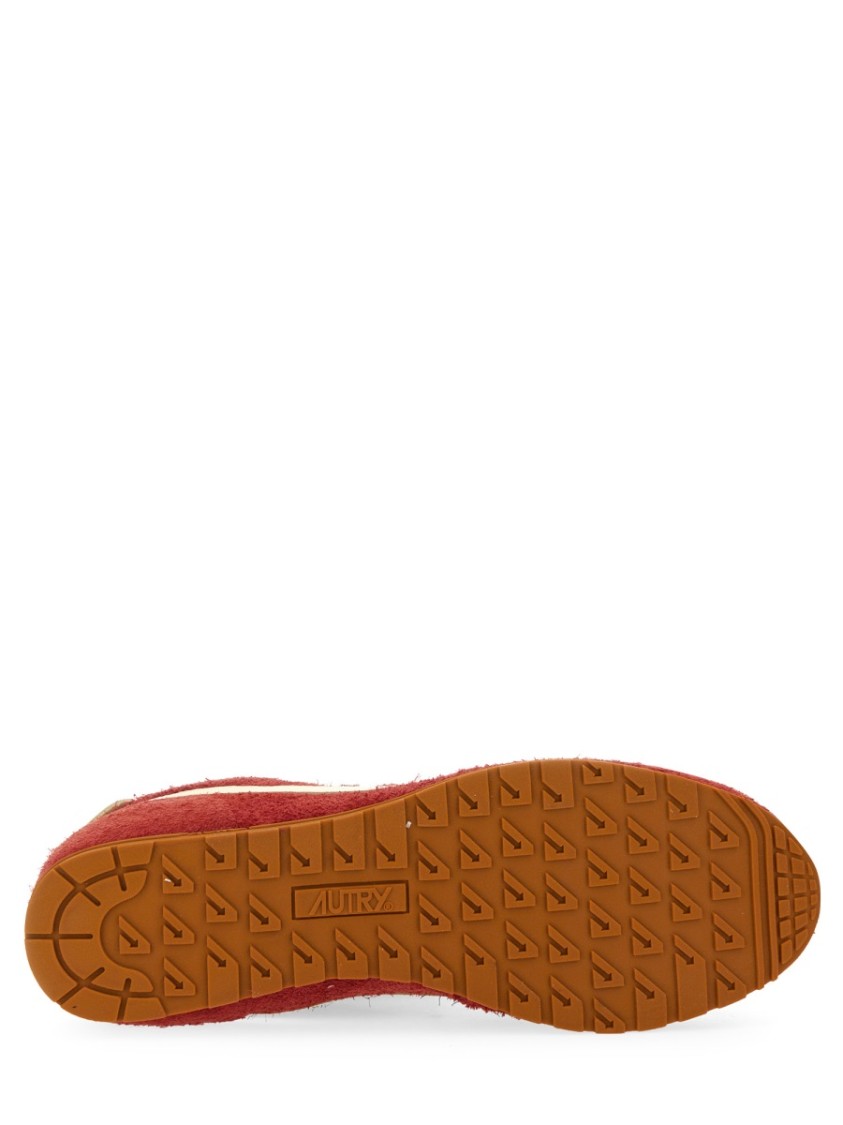 Autry Windspin Sneakers In Suede And Parrot Leather And Rutabaga In Red