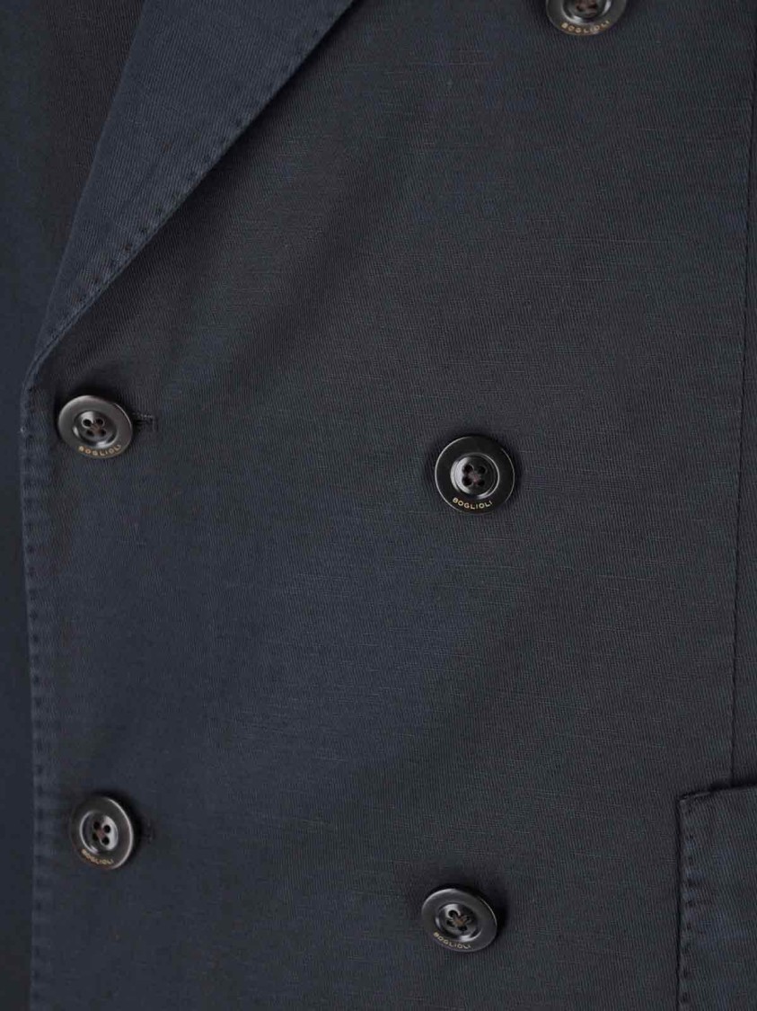 Boglioli Double-breasted Suit - Navy In Blue