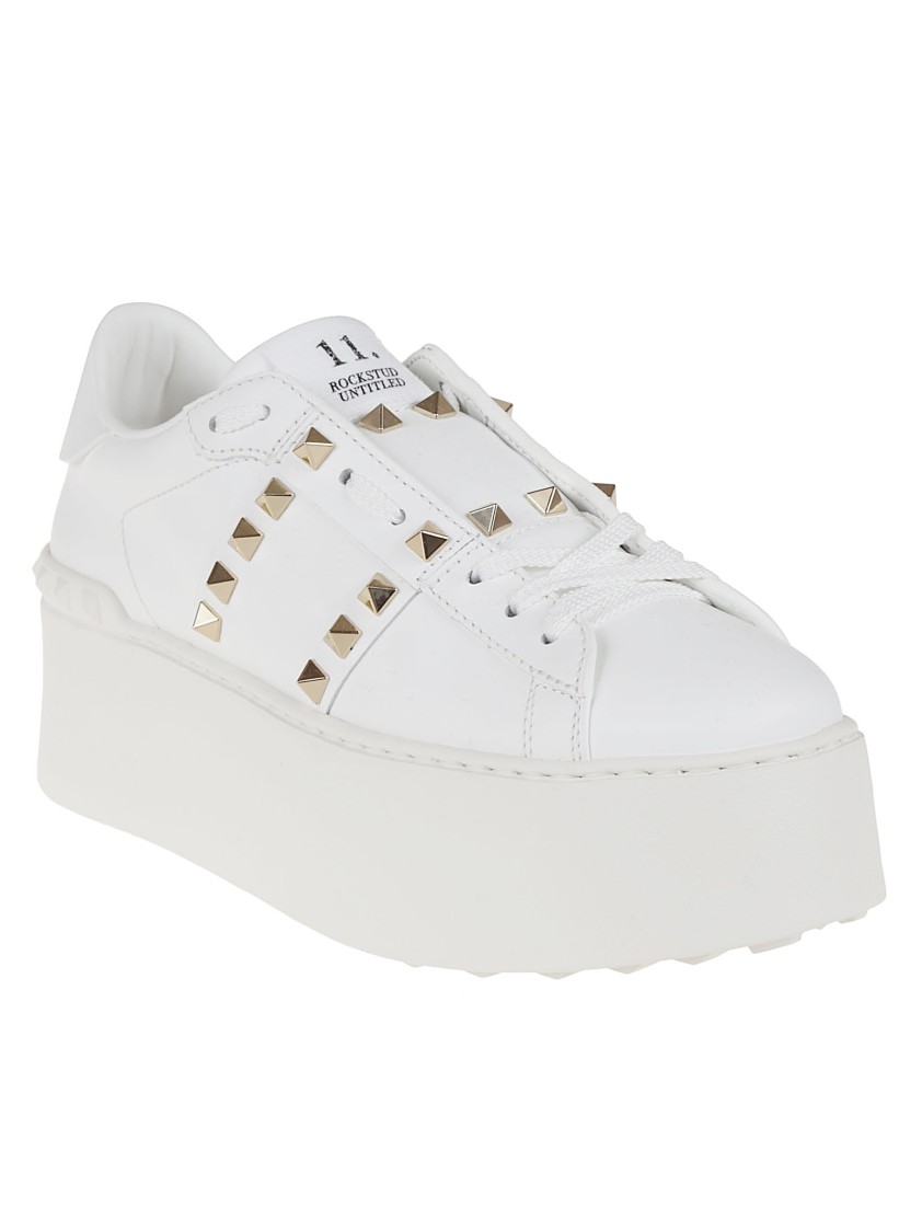 Shop Valentino Garavani Rockstud Untitled Plat.stud Sneaker