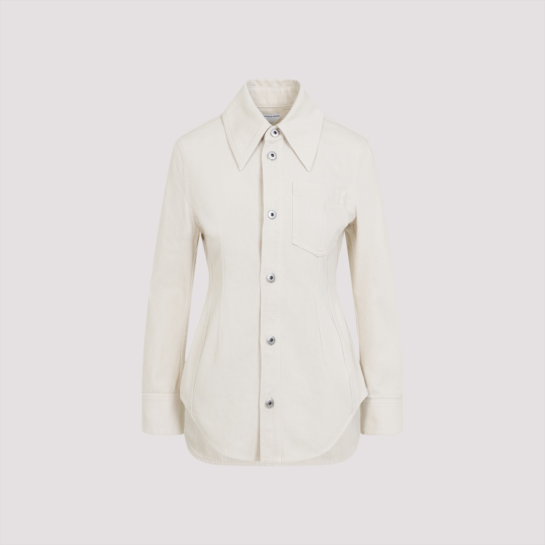 Bottega Veneta Tailored Cotton Jacket With Classic Collar