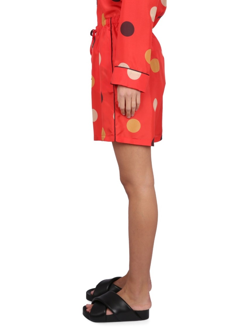 Aspesi Polka-dot Drawstring Shorts