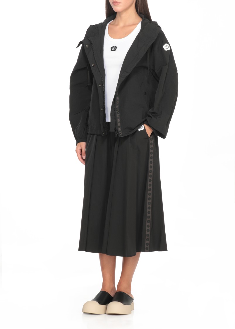 Kenzo Boke Flower 2.0 Skirt With Flared Hem And Bow Detail In Black