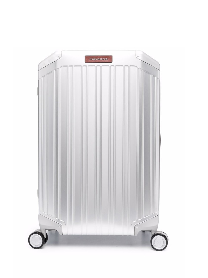 Piquadro Metallic Ribbed Hard-shell Trolley