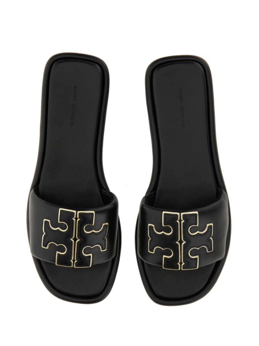サンダル・ミュール Tory Burch SANDALO SLIDER SPORTIVO A DOPPIA T (79985 202) Tory Burch Sandalo Slider Sportivo A Doppia T In Orange