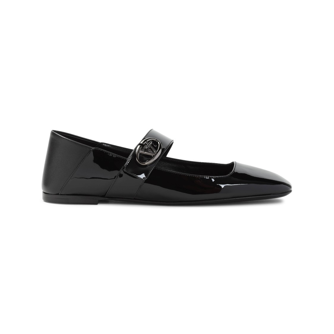 Shop Valentino Vlogo Locker Ballerina In Black