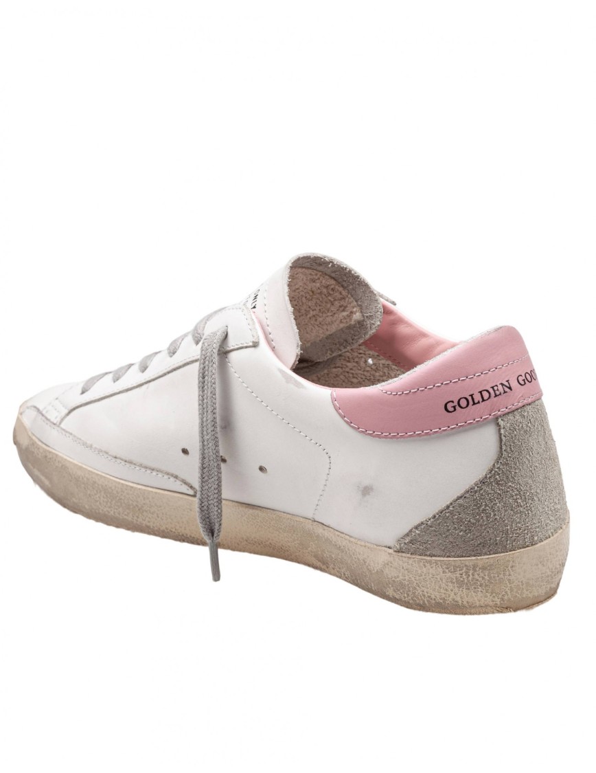 Golden Goose Super-star Used-effect Leather Sneakers With Suede Profiles