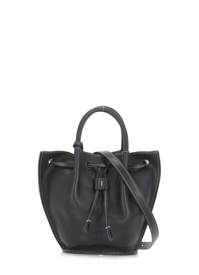 Tod's Black Leather Bag In Black