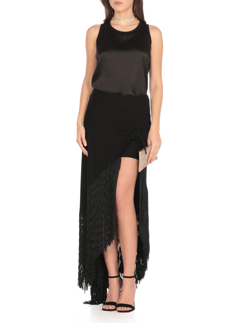 Shop Philosophy Di Lorenzo Serafini Black Viscose Skirt