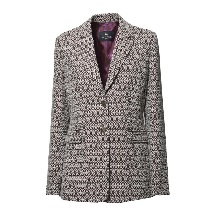 ボトムスその他 Etro Jacquard Double Breasted Blazer Multicolored Tie Etro Multicolored Jacquard Cotton Double-Breasted Jacket