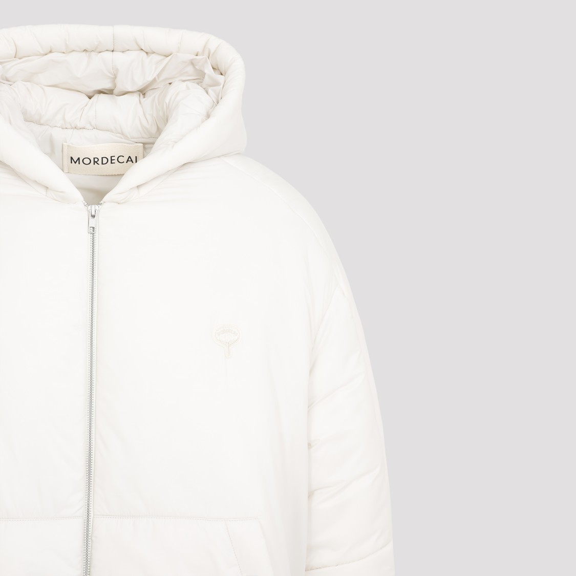 Mordecai Feather Down Jacket With Hood And Pockets In White