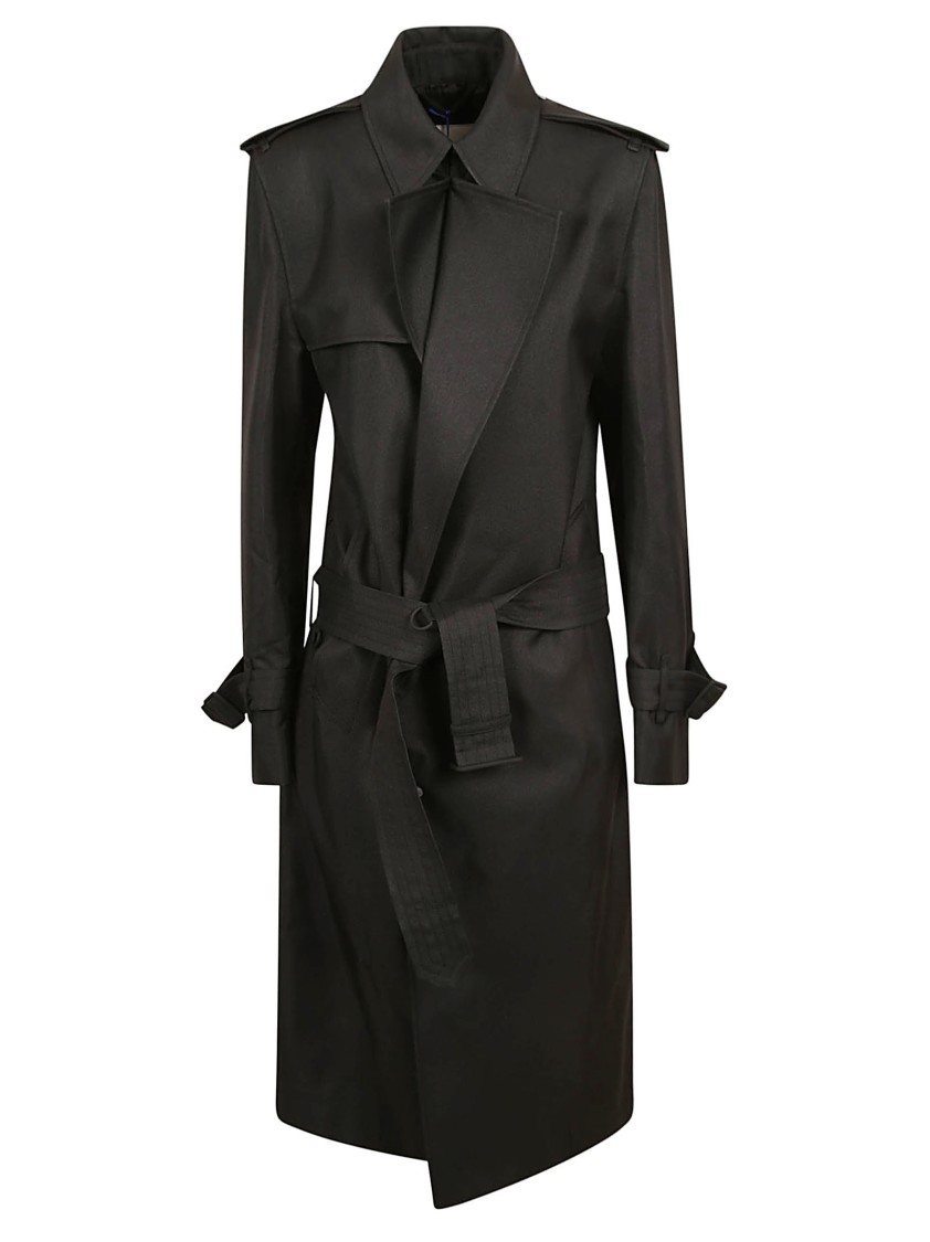 Burberry Classic Black Trench Coat In Black