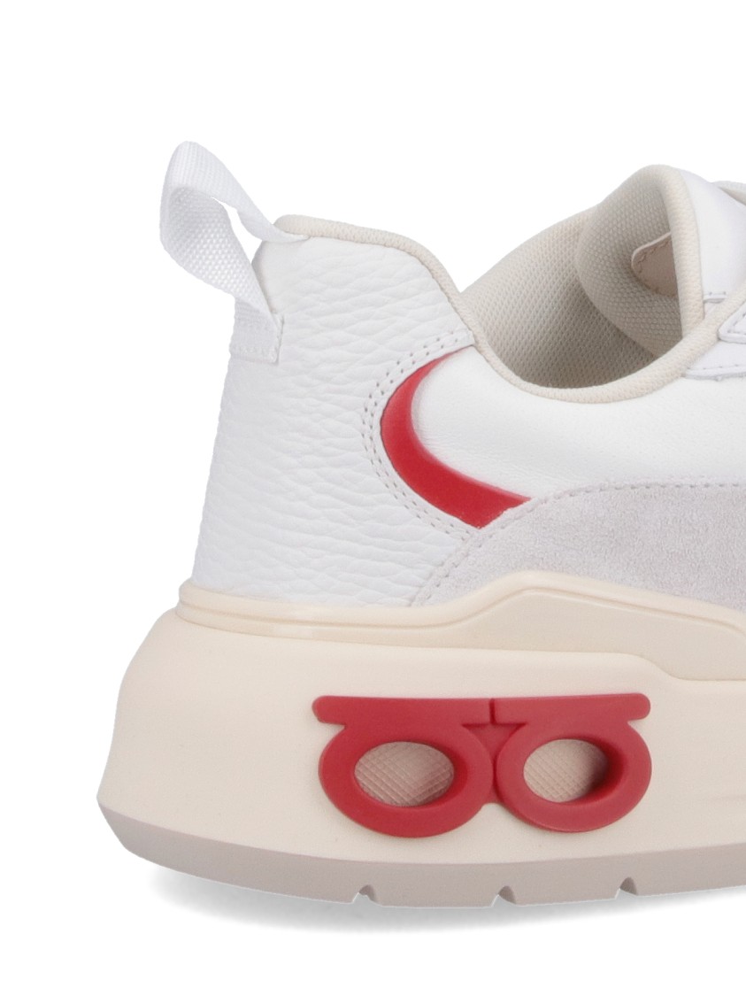 Ferragamo Round Head Lace-up Sneakers