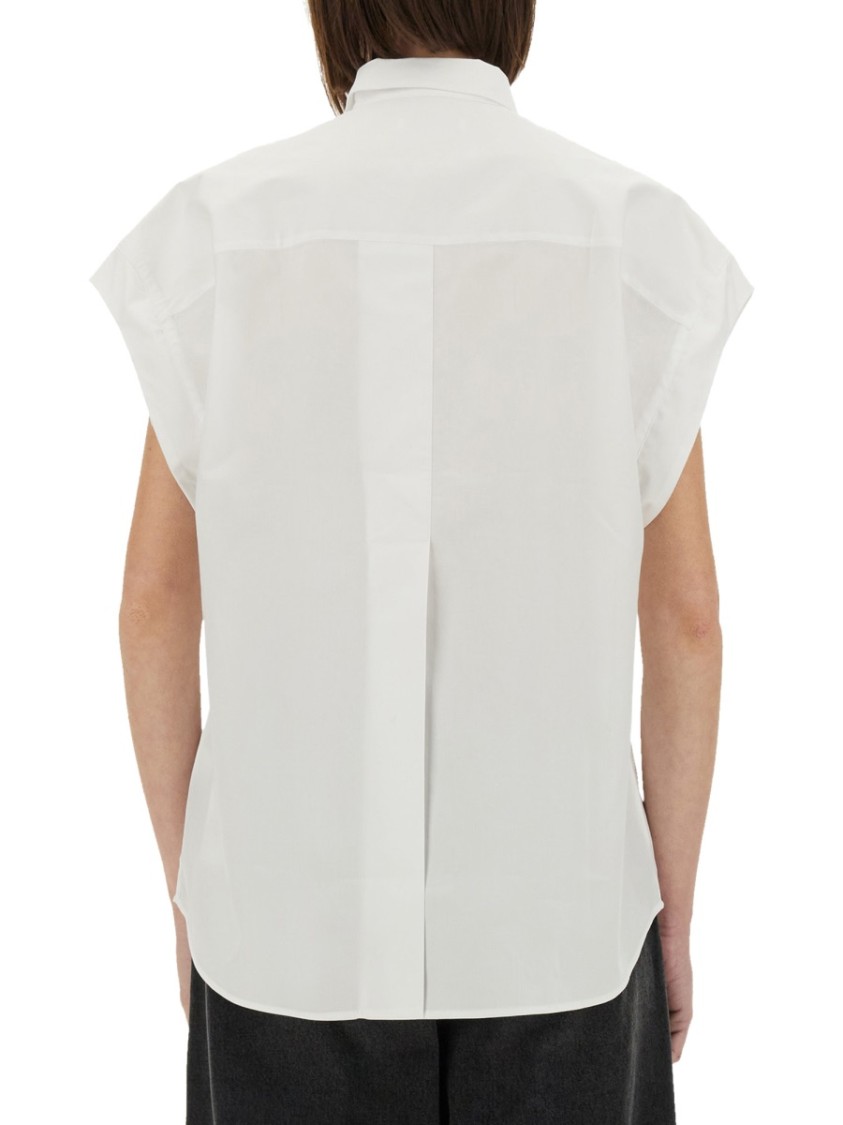 Ps By Paul Smith Ps Paul Smith White Cotton Shirt With Short Rolled Sleeves In White