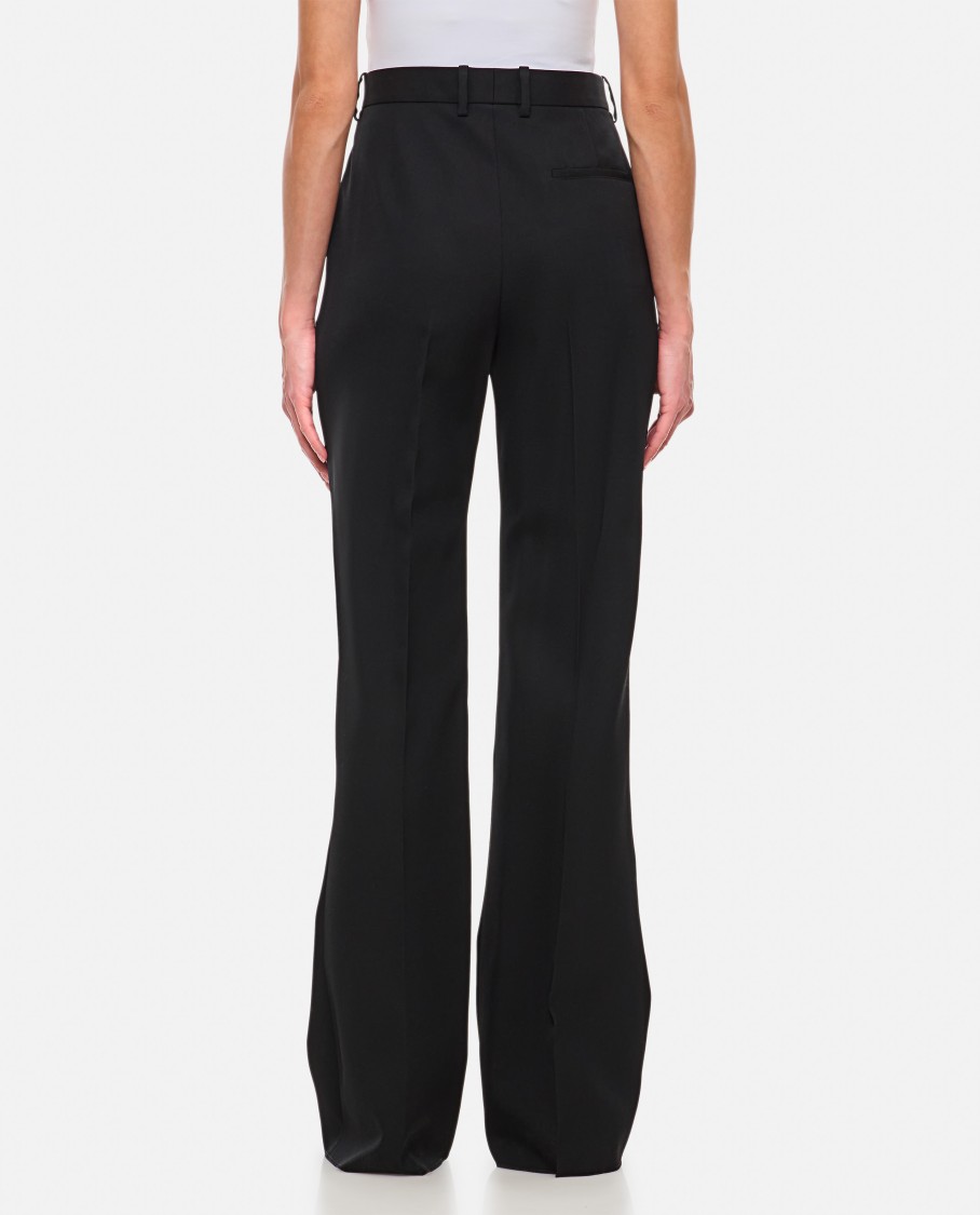 Bottega Veneta Sartorial Wool Twill Flared Pants In Black