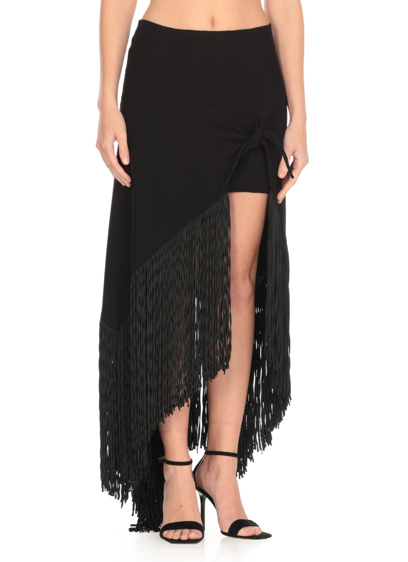 Shop Philosophy Di Lorenzo Serafini Black Viscose Skirt