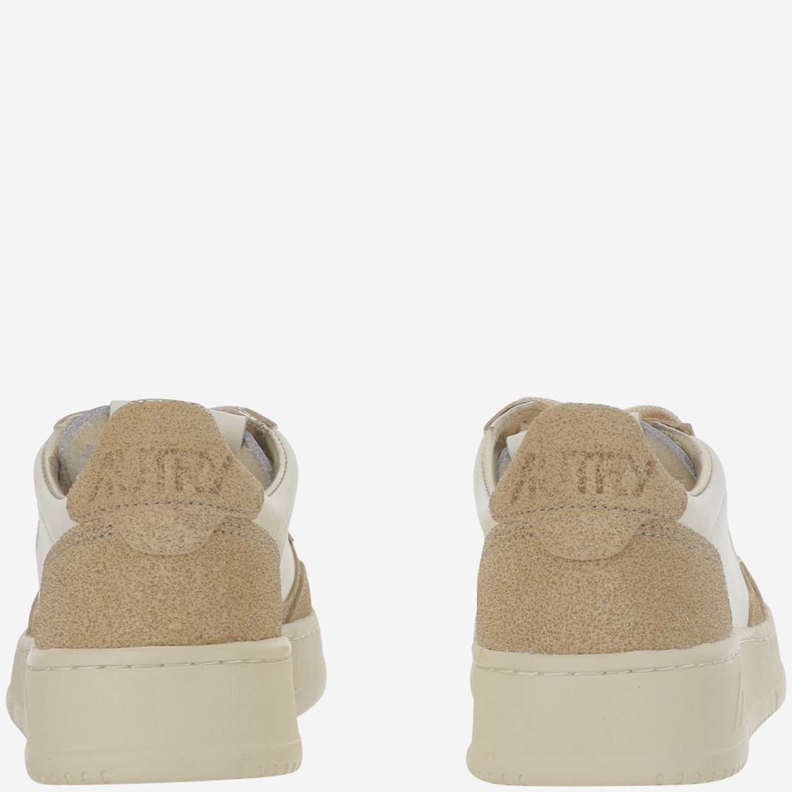 Autry Beige And Brown Leather Medalist Low Sneakers In Purple