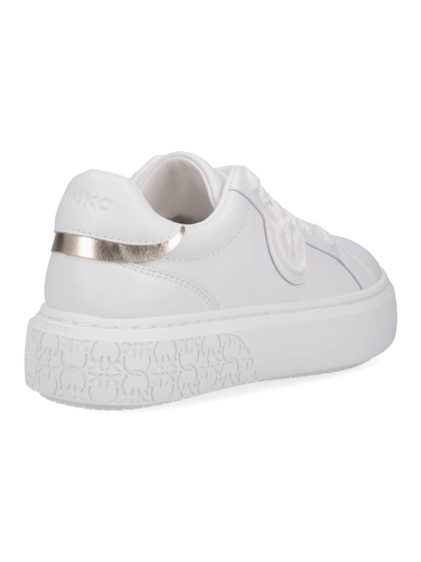 Shop Pinko Logo Platform Sneakers – White