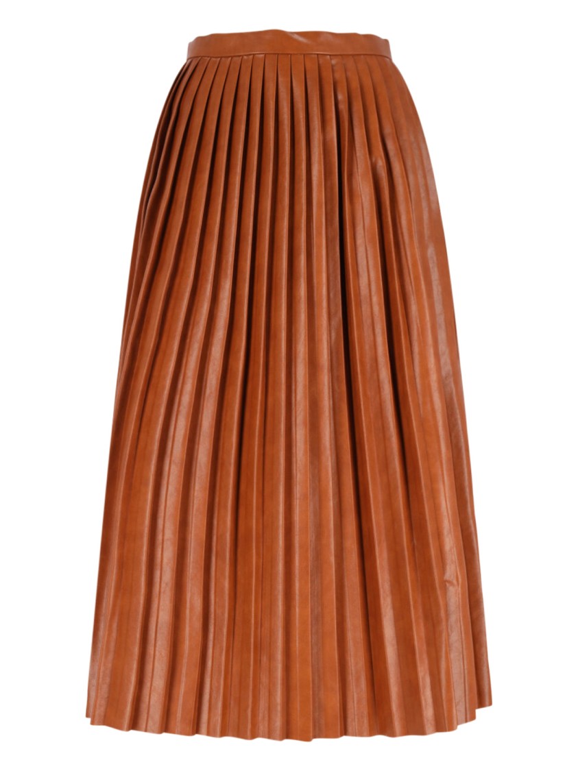 Mm6 Maison Margiela High Waist Pleated Midi Skirt