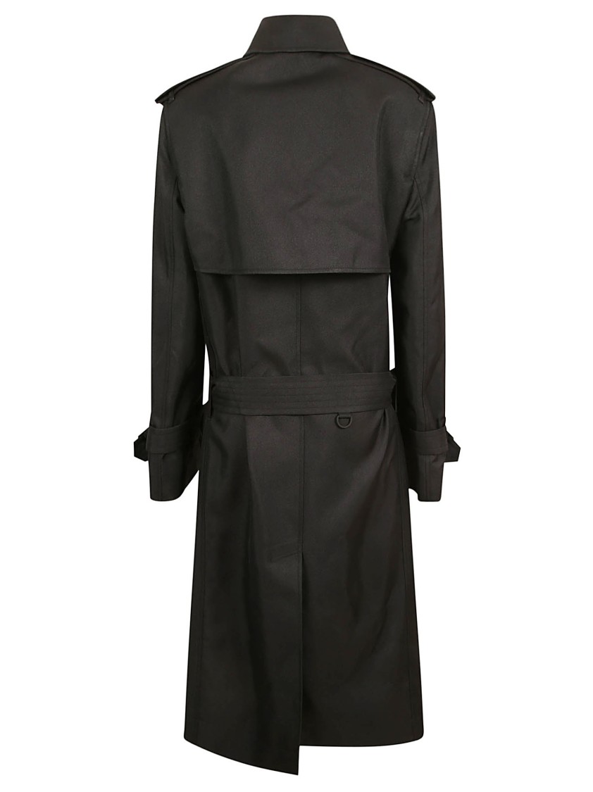 Burberry Classic Black Trench Coat In Black