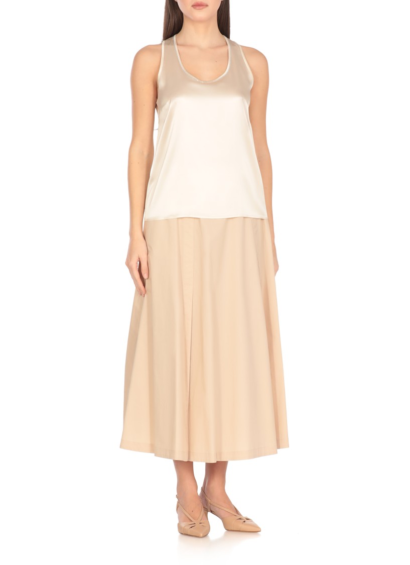 Shop Peserico Ivory Silk Top In Neutrals