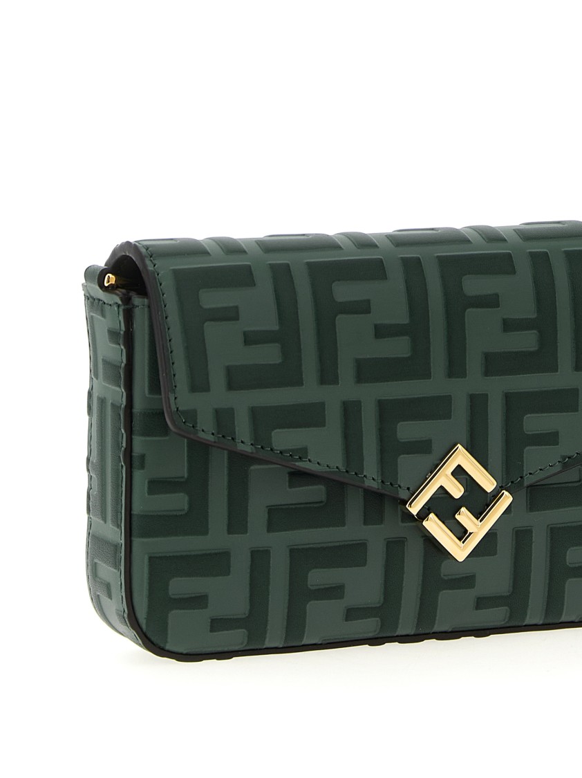Fendi Ff Diamonds' Wallet On Chain In Black