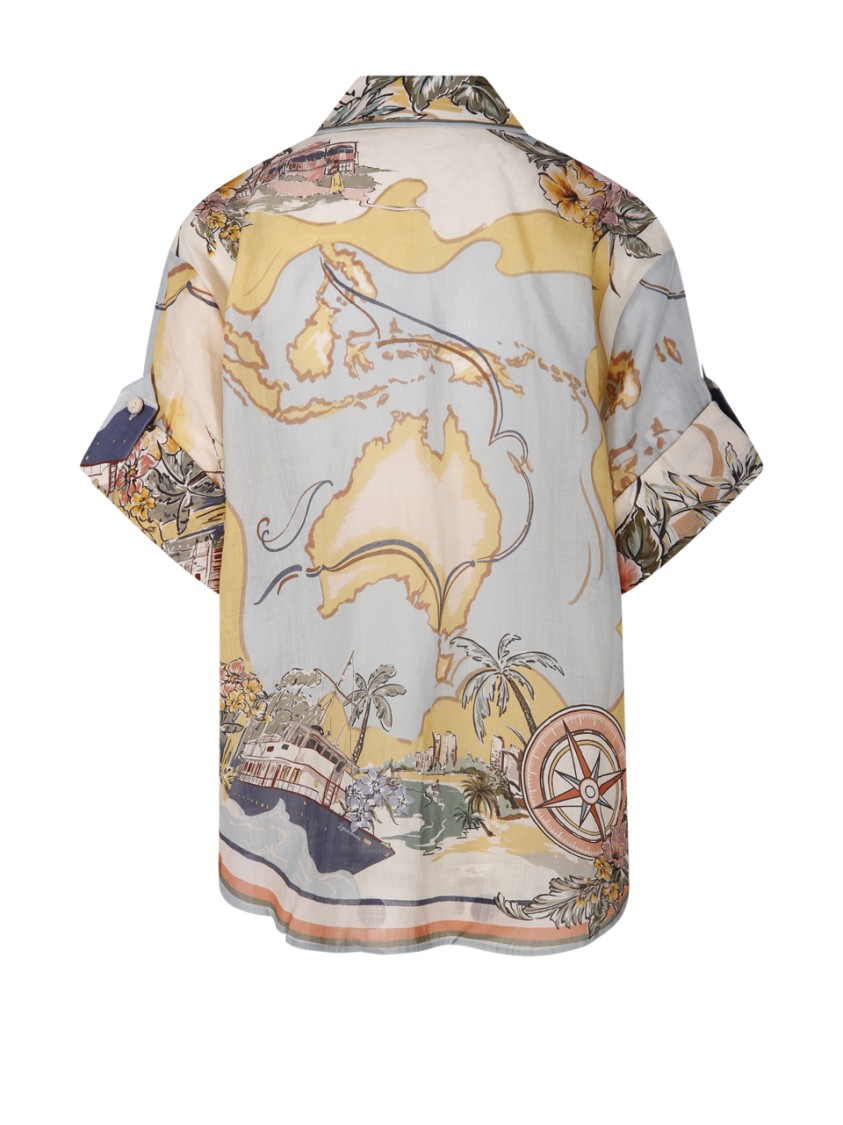 Shop Zimmermann Tallow Relaxed Shirt In Brown
