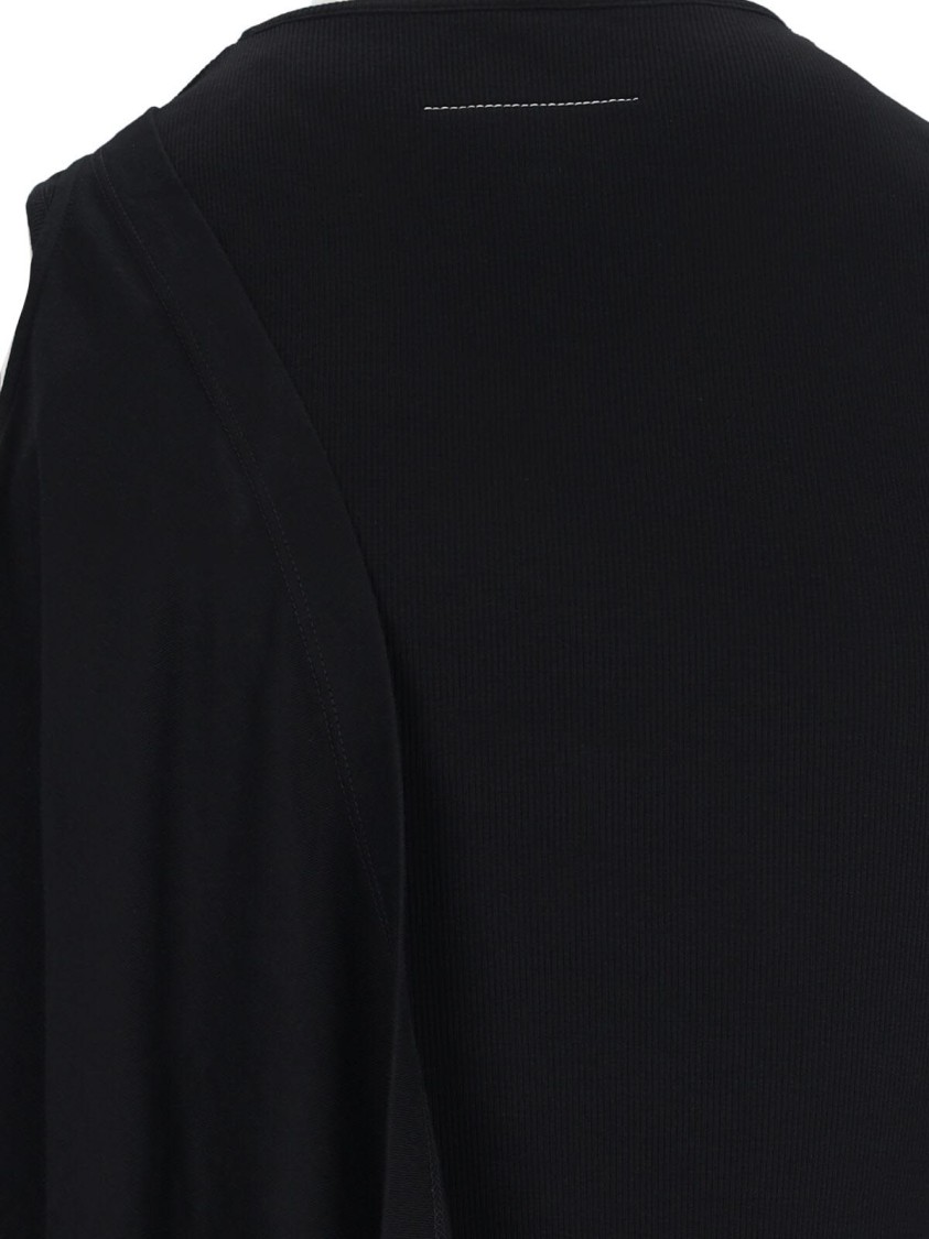 Shop Mm6 Maison Margiela Mm6 By Maison Margiela Draped Tank Top – Black