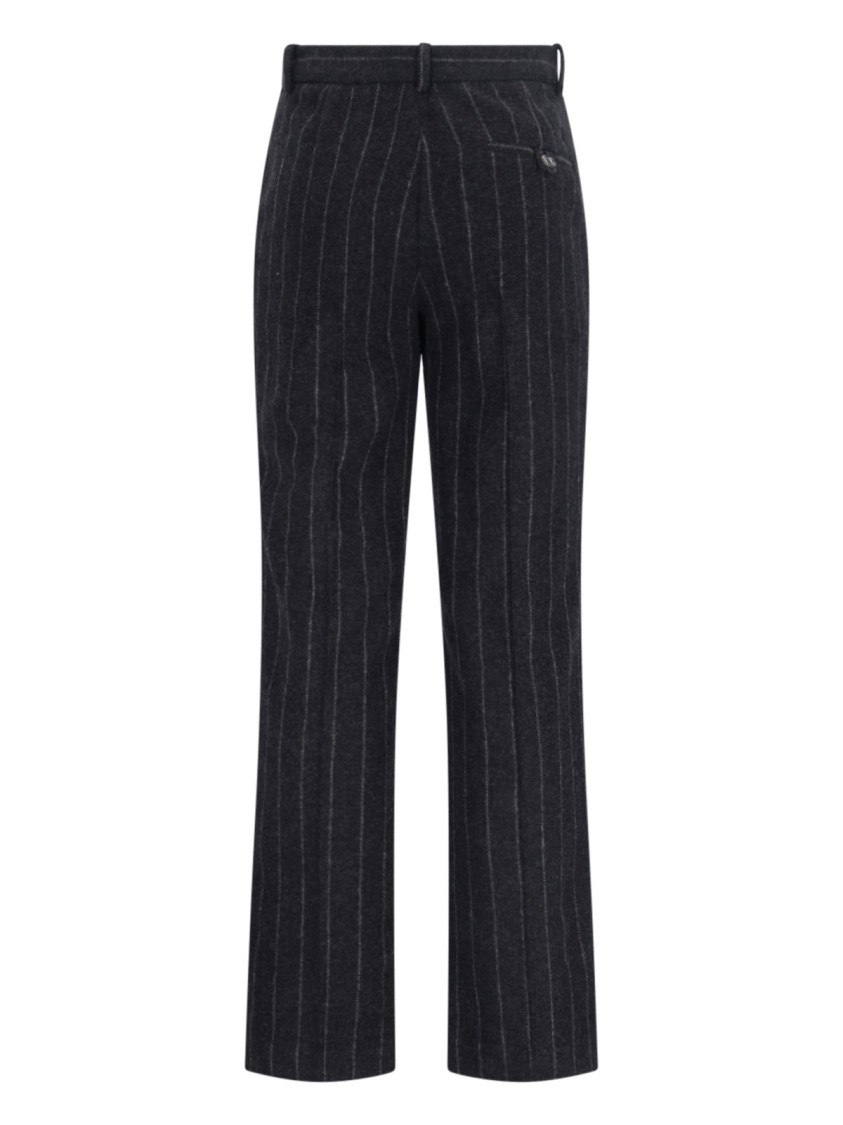The Garment Tailored Trousers In Black Wool Blend In Black