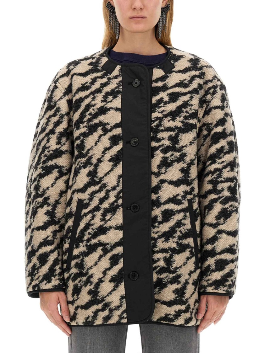 Isabel Marant Étoile Fernalia Cropped Coat In Multi