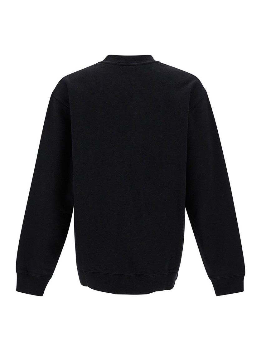 Shop Jacquemus Le Sweatshirt Gros-grain' Black Sweatshirt