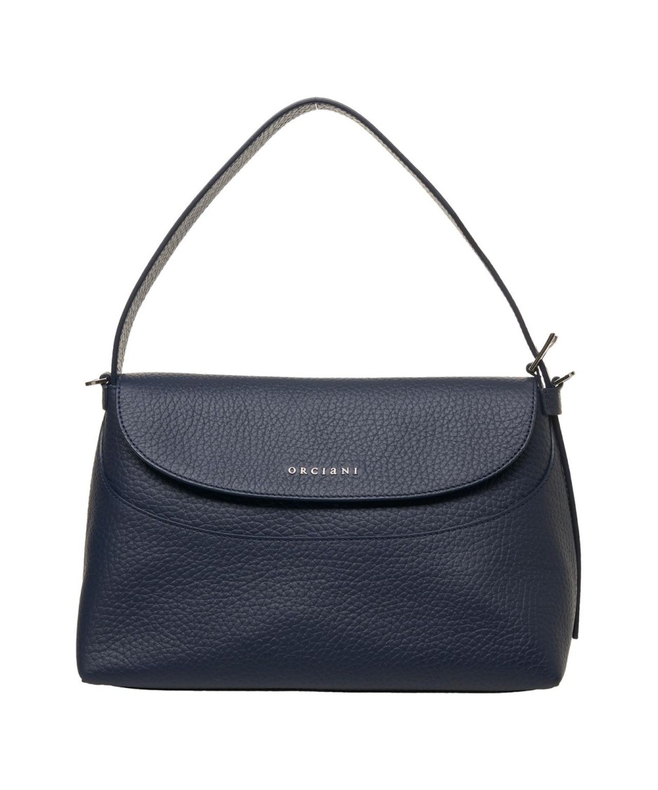 Orciani Blue 'nana' Leather Shoulder Bag In Blue