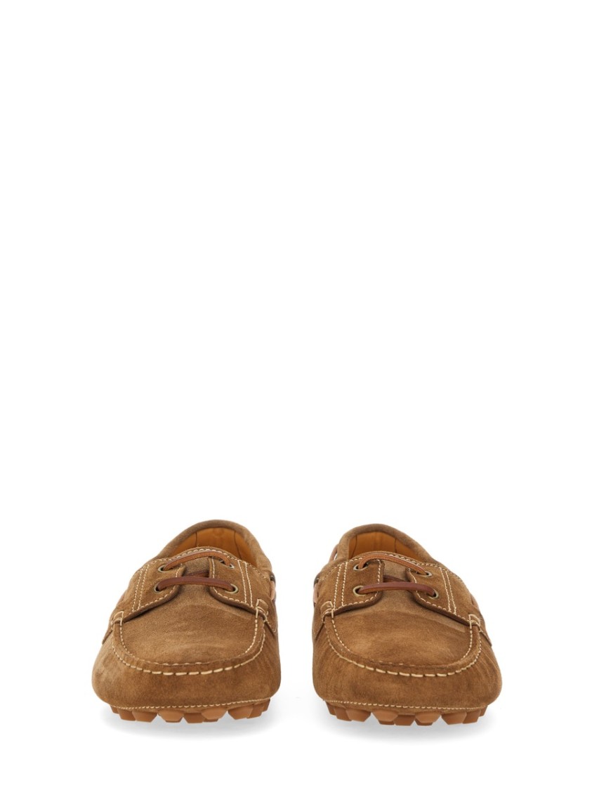 Tod's Light Walnut Leather Driving Moccasin Made In Italy Men In Brown