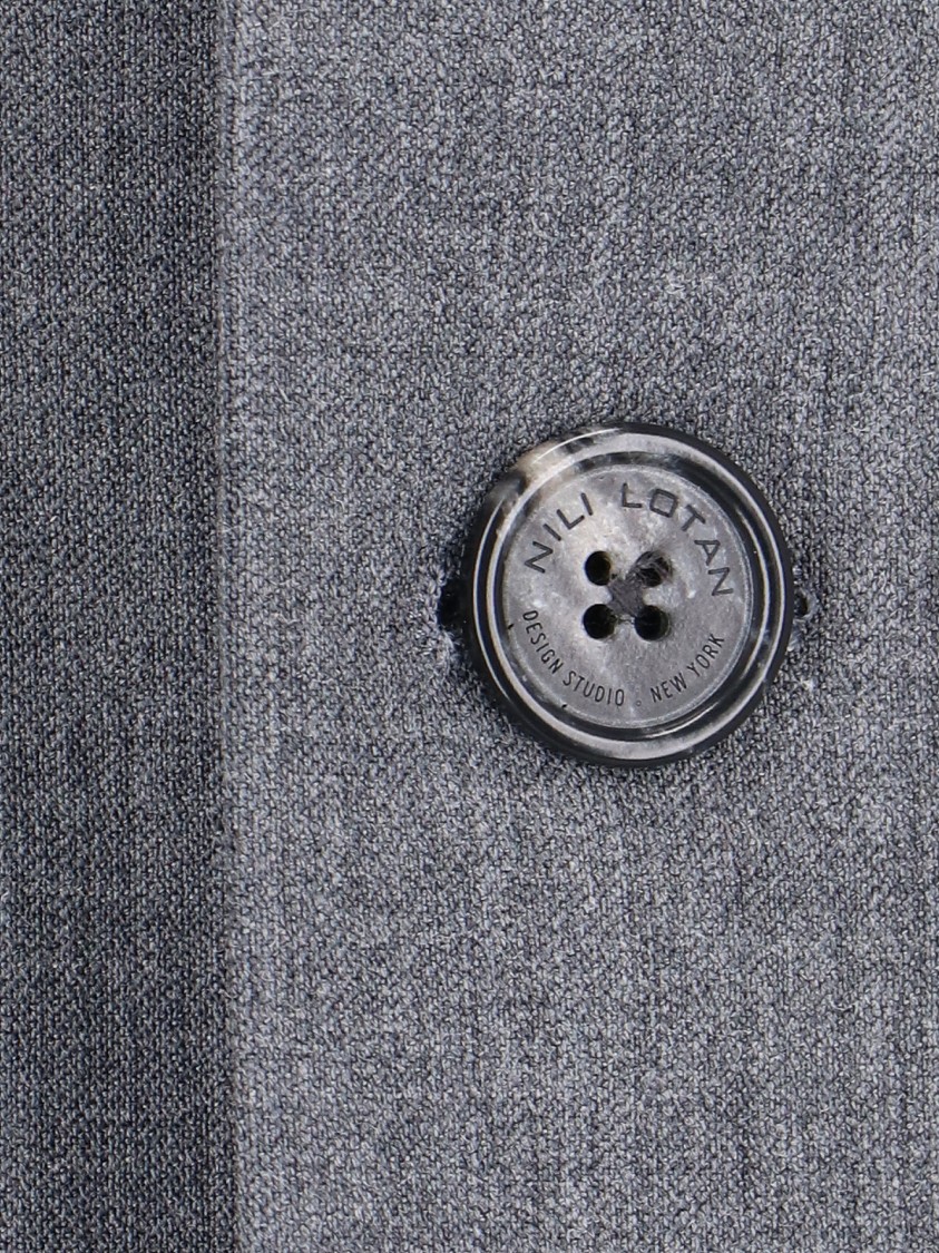 Shop Nili Lotan Single-breasted Blazer In Grey