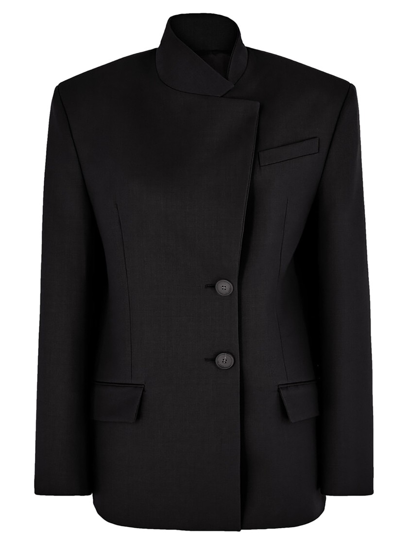 Attico Gabardine Single Breasted Blazer